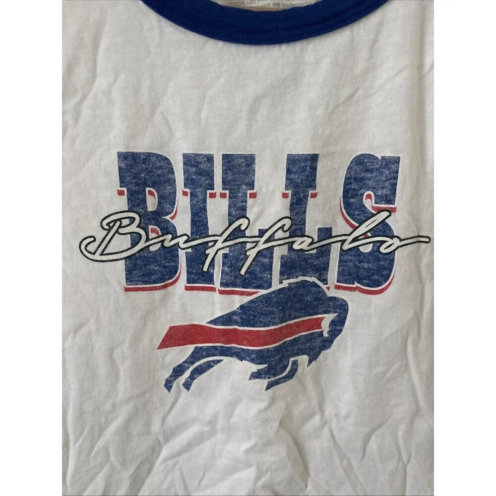 Buffalo Bills Girls T-Shirt Size XXL 18 Blue Short Sleeve NFL Graphic Tee
